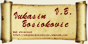 Vukašin Bosioković vizit kartica